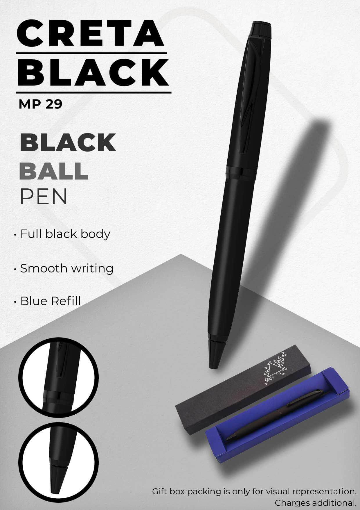 Creta Black Ball Pen
